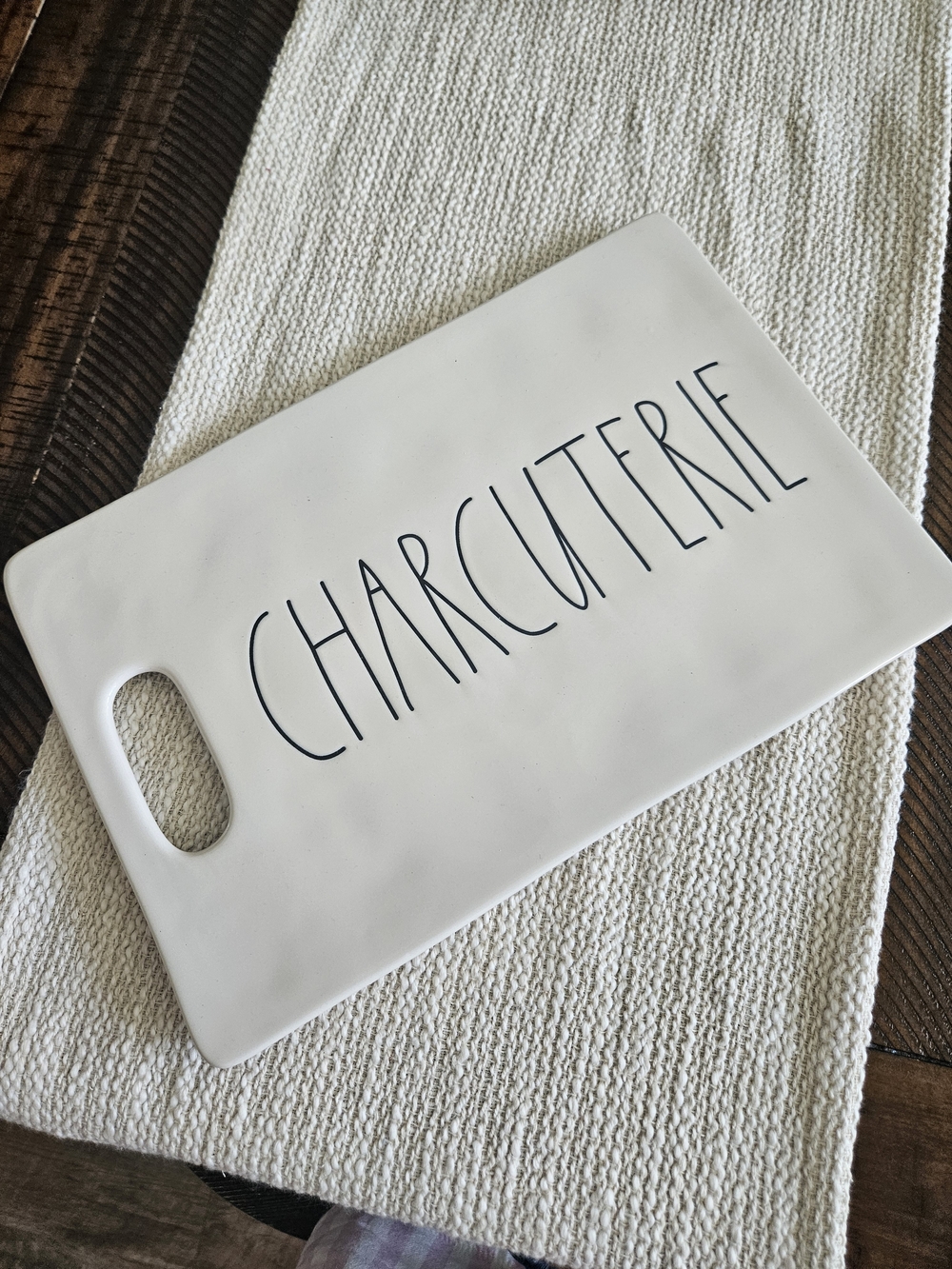 Rae Dunn Charcuterie Serving Board - White